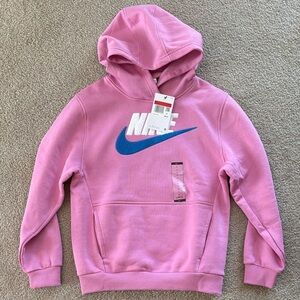 Nike Kids Girls fleece lined hoodie sweatshirt large NWT